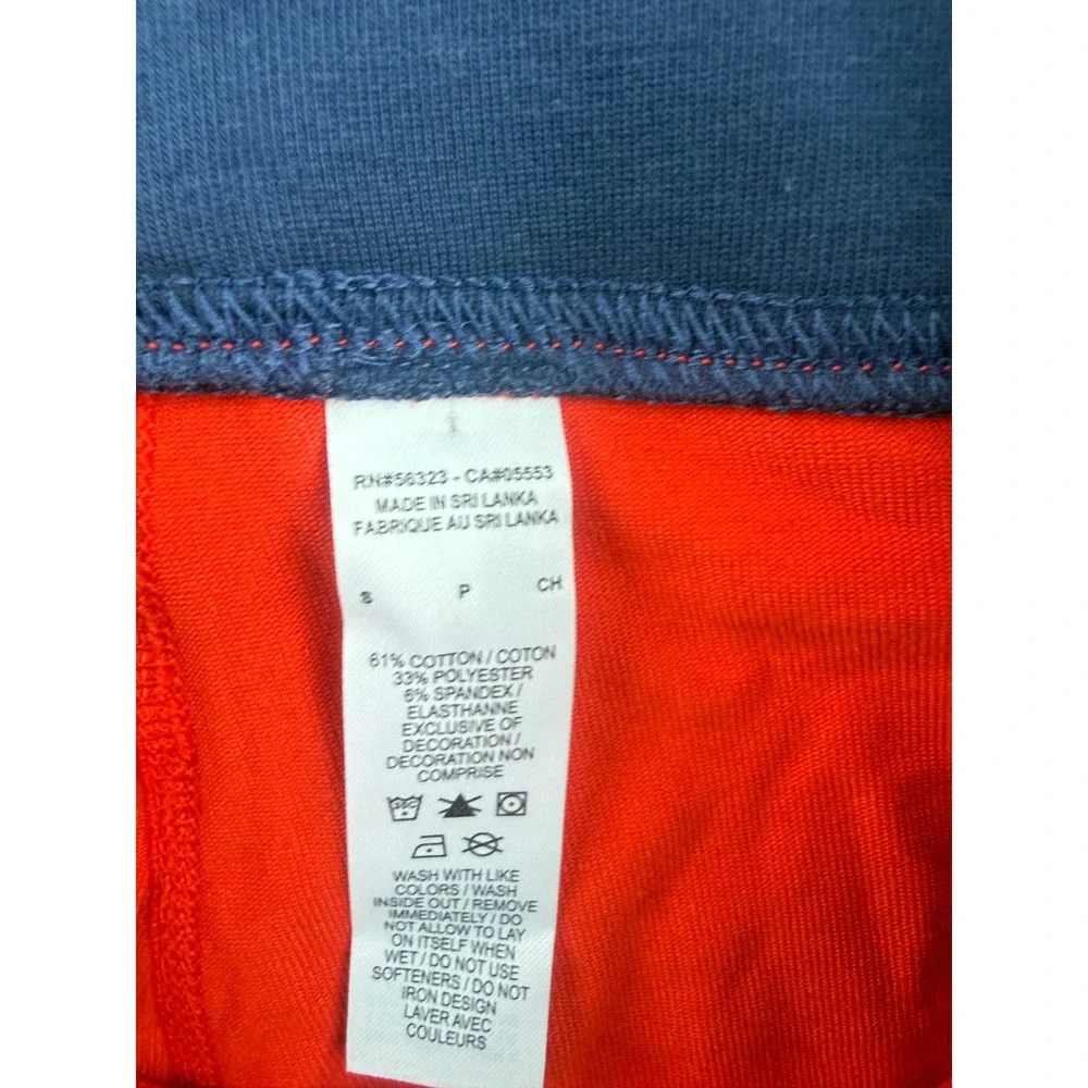 Nike Womens Red Navy Blue Logo Graphic Bike Shorts Size Small RN56323